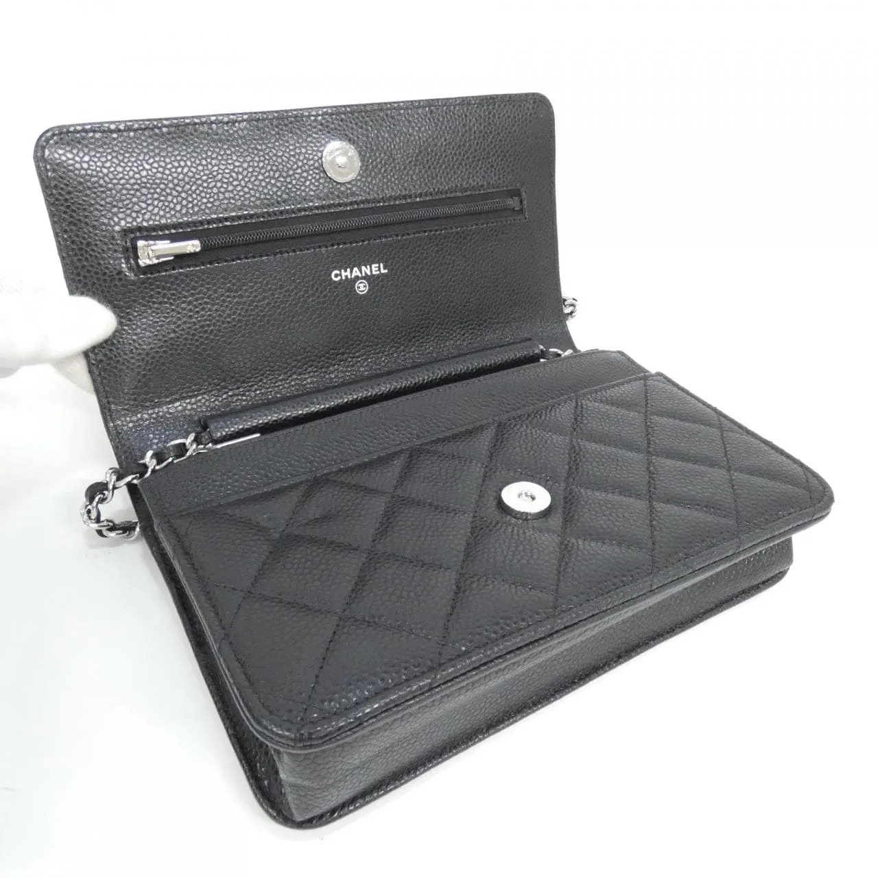 CHANEL Timeless Classic AP0250 Wallet Grained Calfskin Black Grained Calfskin Rank A - Thumbnail 7