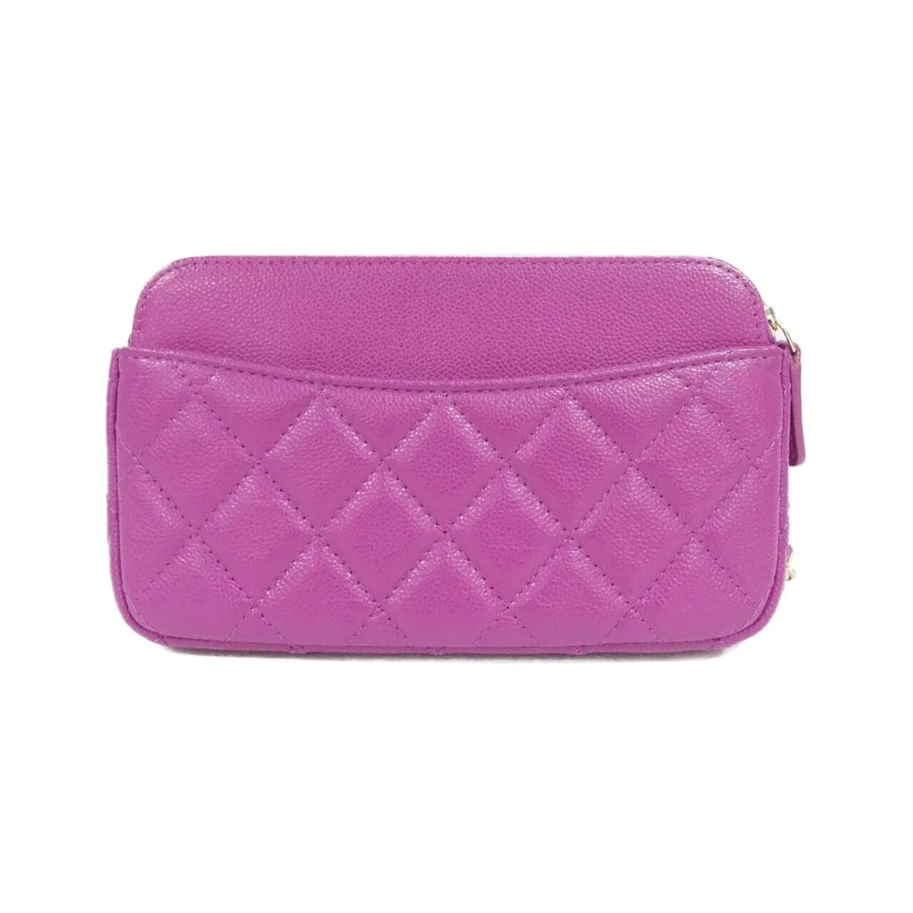 CHANEL Timeless Classic AP2096 Wallet Grained Calfskin Purple Grained Calfskin Rank A - Thumbnail 2