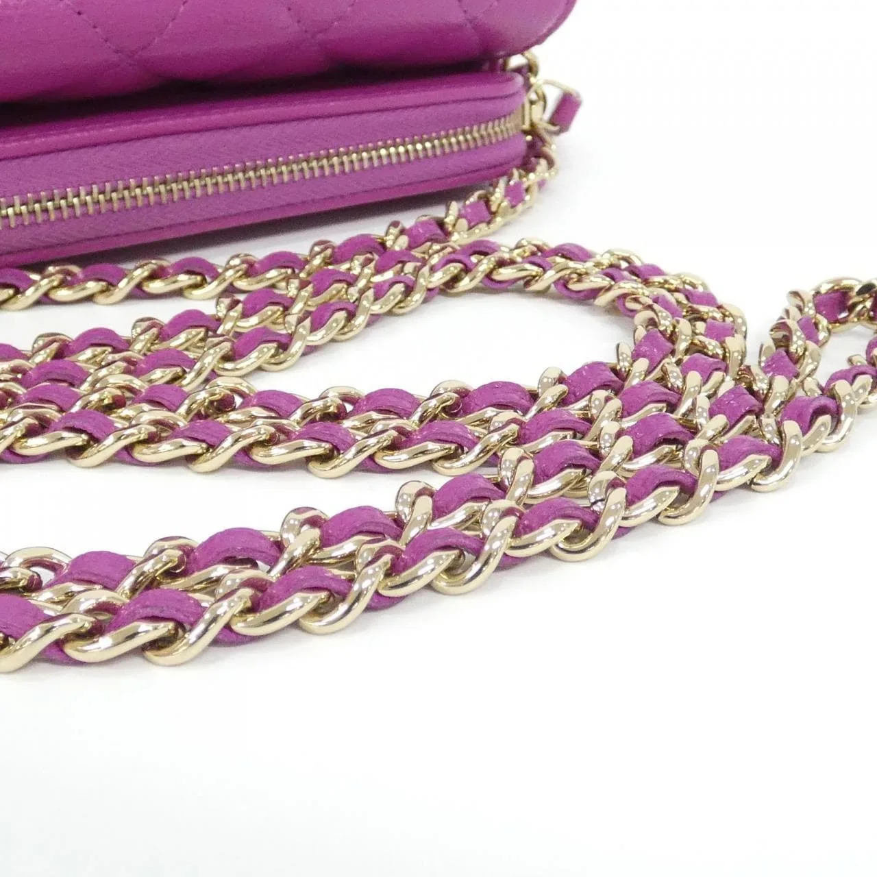 CHANEL Timeless Classic AP2096 Wallet Grained Calfskin Purple Grained Calfskin Rank A - Thumbnail 5