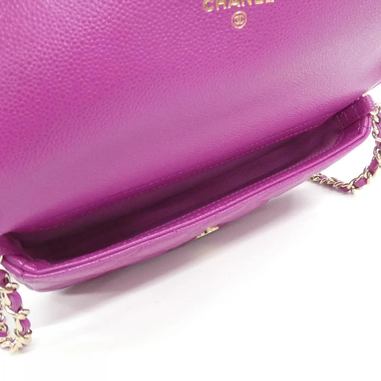 CHANEL Timeless Classic AP2096 Wallet Grained Calfskin Purple Grained Calfskin Rank A - Thumbnail 6