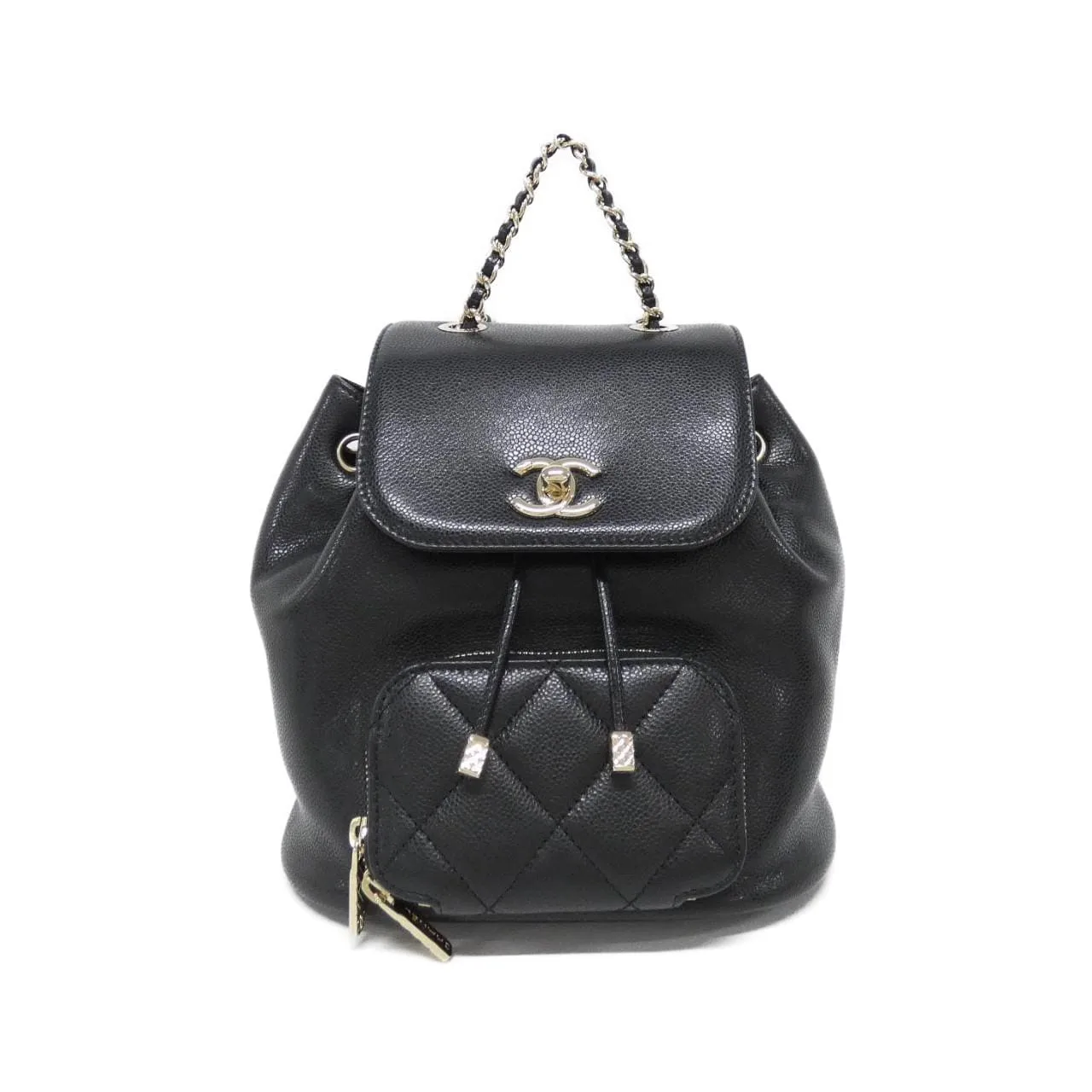 CHANEL Chanel 22 AS3530 Backpack Grained Calfskin Black