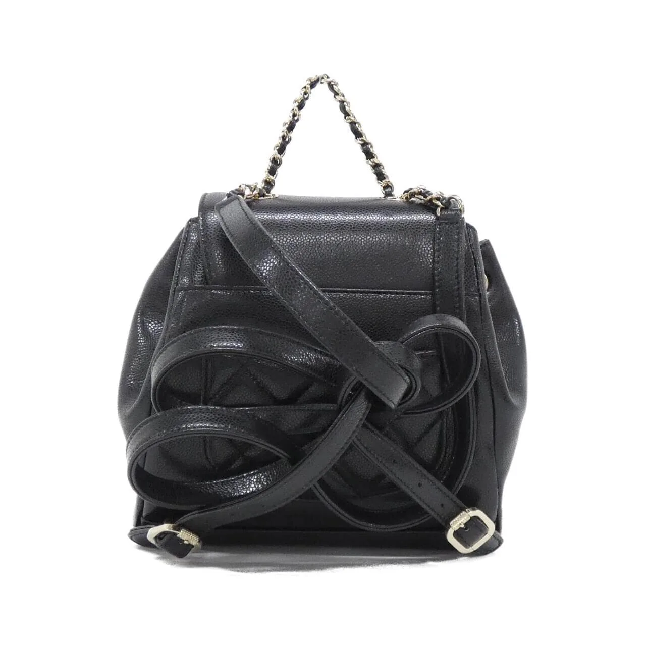 CHANEL Chanel 22 AS3530 Backpack Grained Calfskin 黑色 荔枝紋牛皮 中古品A - 縮圖 2