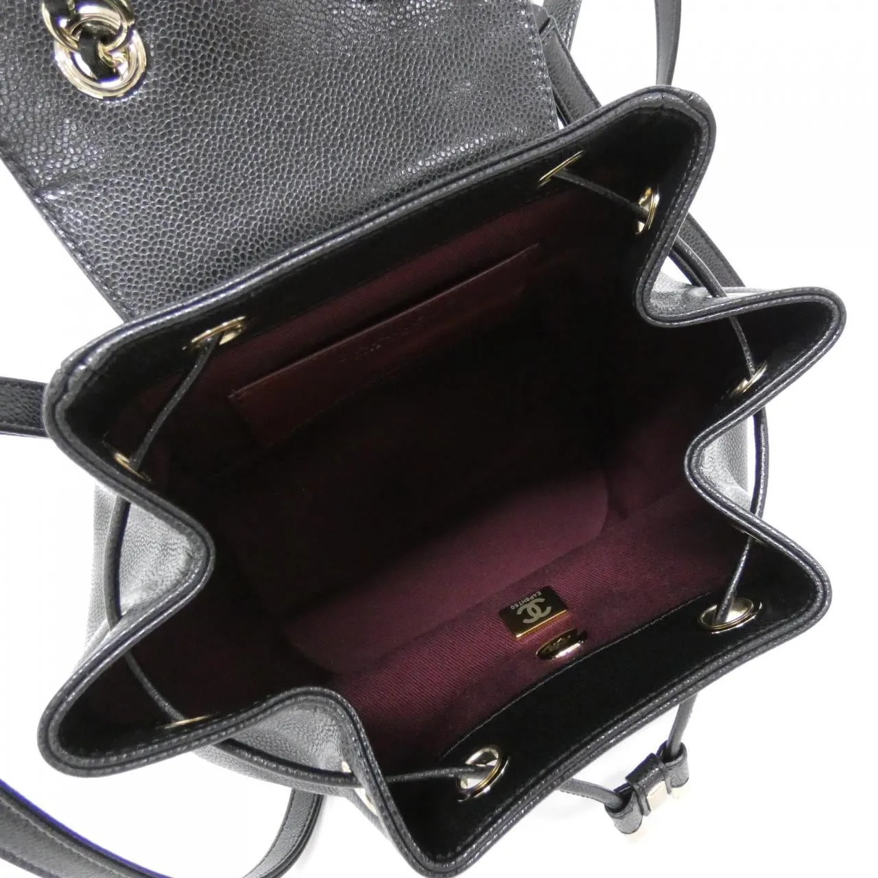 CHANEL Chanel 22 AS3530 Backpack Grained Calfskin 黑色 荔枝紋牛皮 中古品A - 縮圖 7