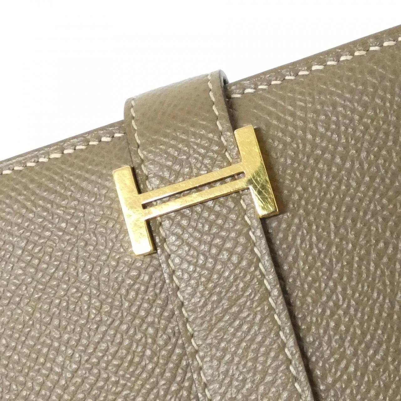 HERMES 039785CC Wallet Epsom Etoupe Epsom 皮 中古品A - 縮圖 7