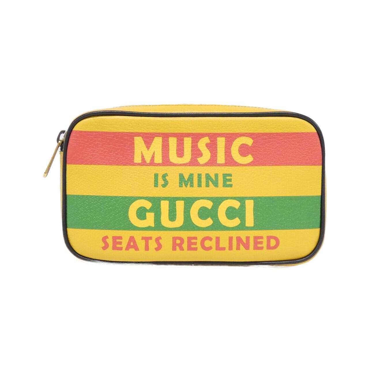 GUCCI 602695 ULMBT Belt Bag Leather Black