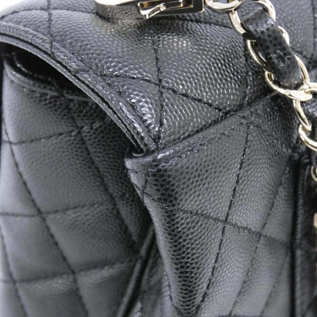 CHANEL Matelasse 92991 Bag Grained Calfskin Black Grained Calfskin Rank A - Thumbnail 5