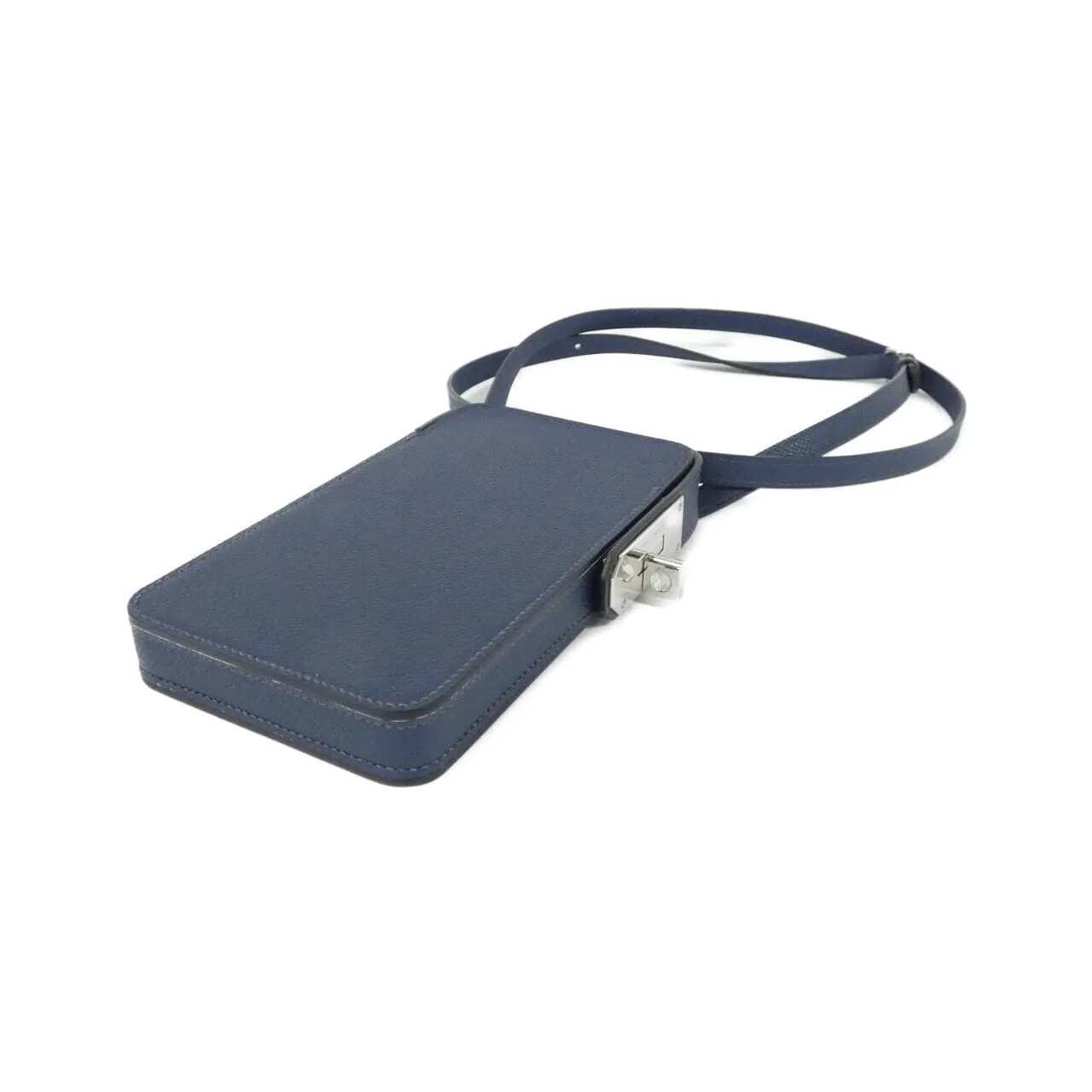 HERMES 084162CK Wallet Epsom 藍色 Epsom 皮 中古品A - 縮圖 3