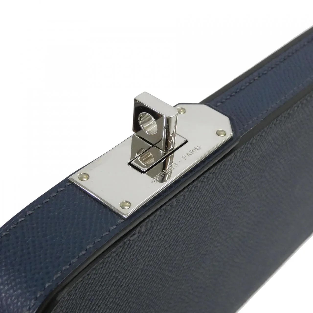 HERMES 084162CK Wallet Epsom 藍色 Epsom 皮 中古品A - 縮圖 5