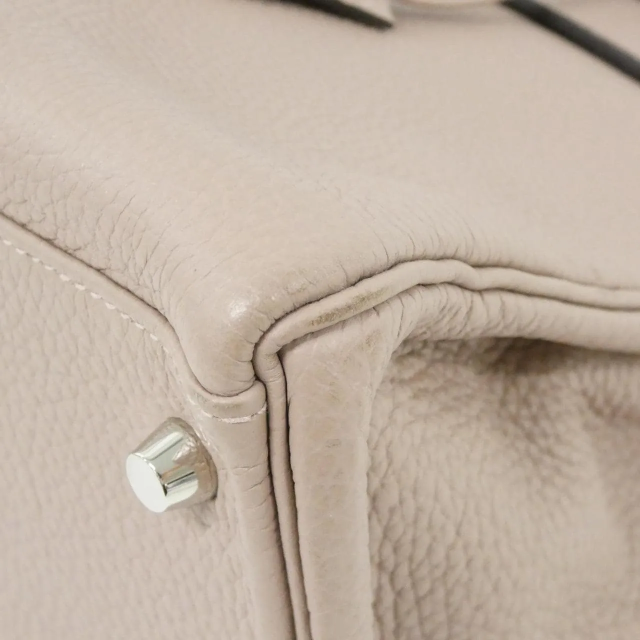 HERMES Kelly 028488CK Handbag Clemence Black Clemence Leather Rank B - Thumbnail 3