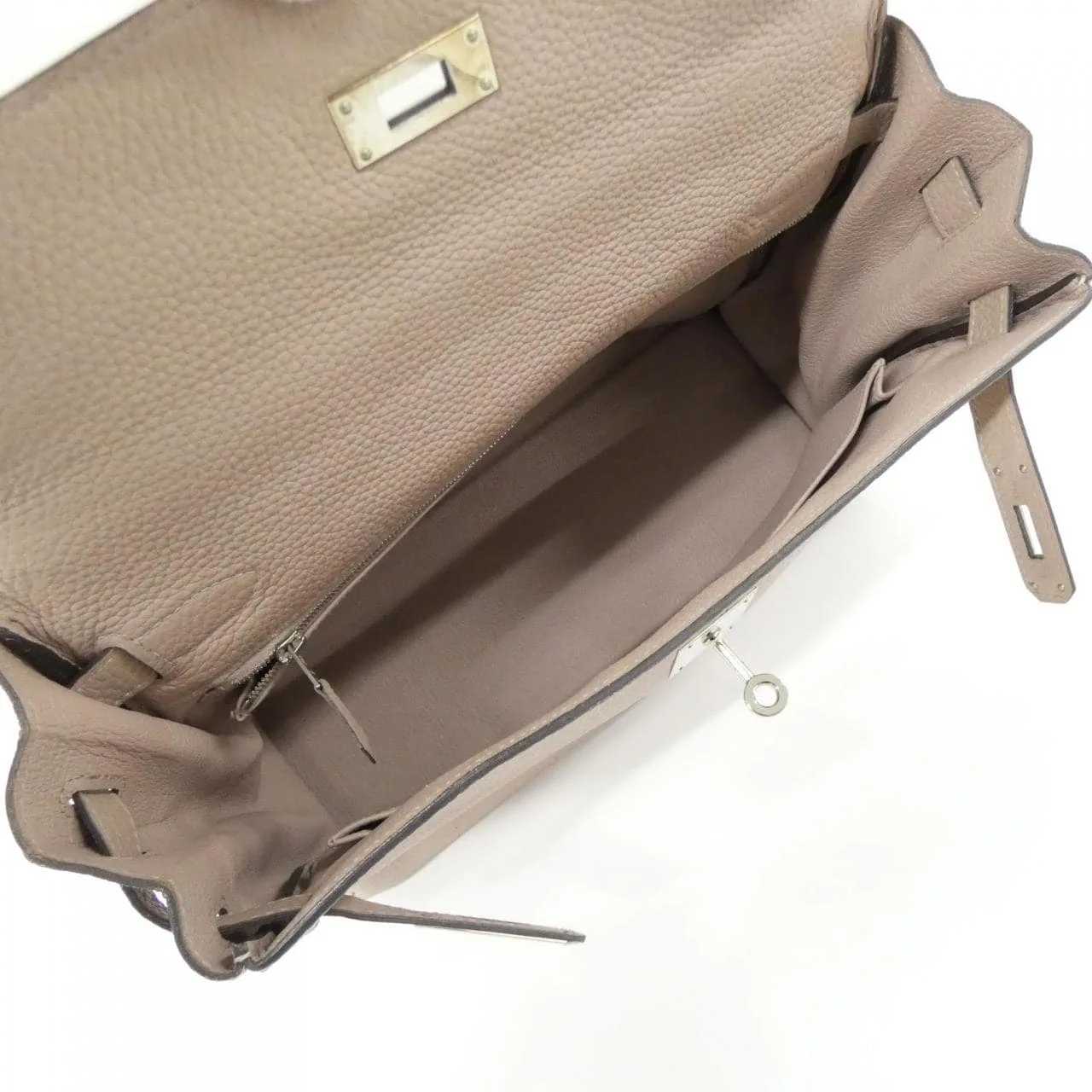 HERMES Kelly 028488CK Handbag Clemence Black Clemence Leather Rank B - Thumbnail 9