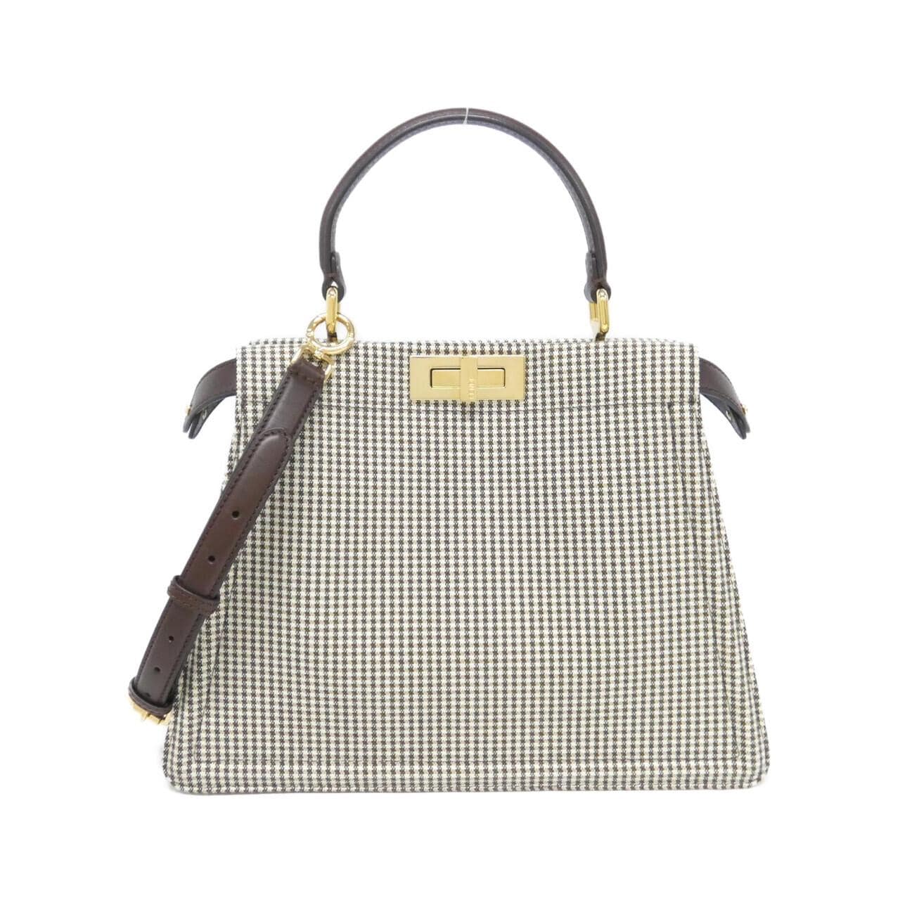 FENDI Peekaboo 8BN321 ALMT Bag Canvas