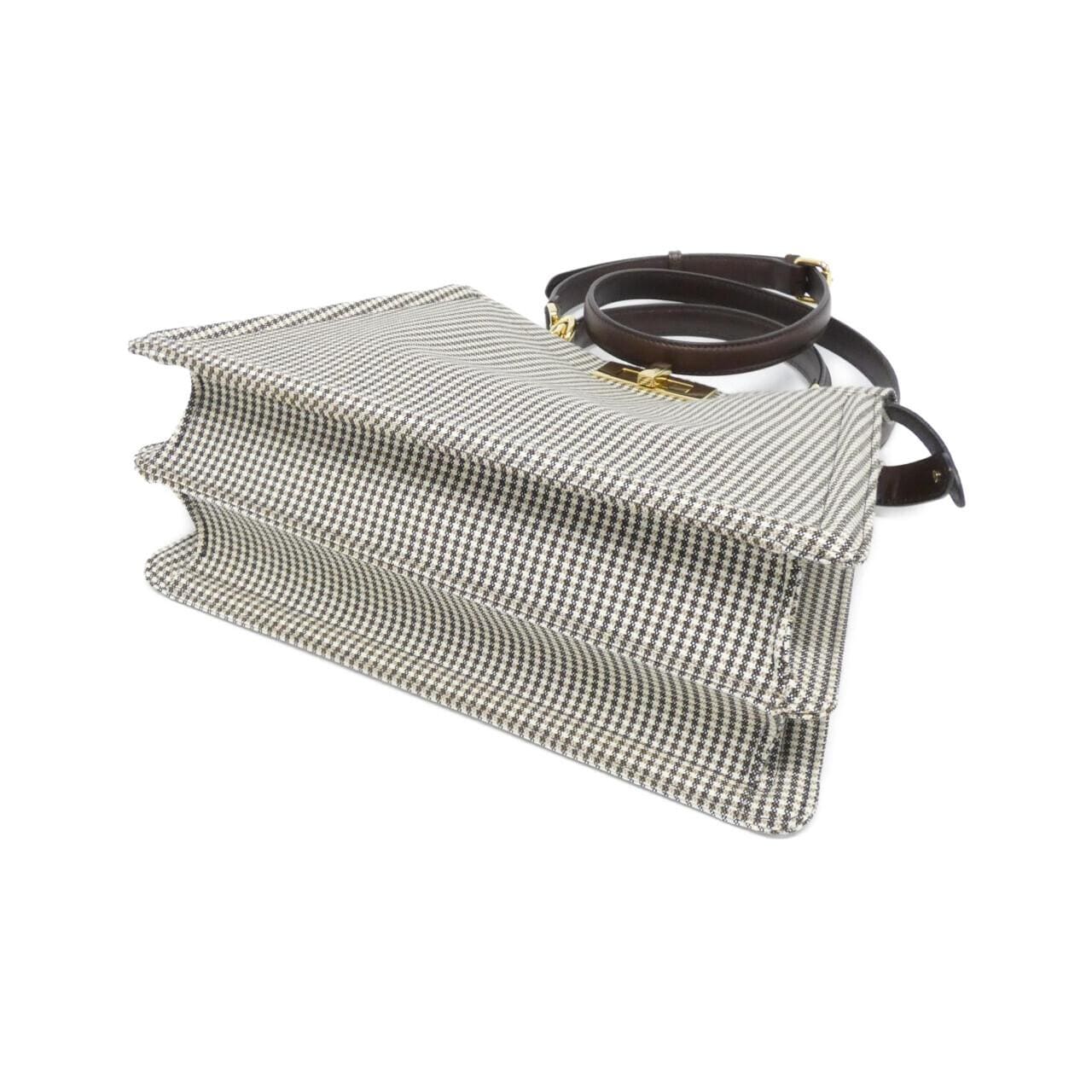 FENDI Peekaboo 8BN321 ALMT Bag Canvas 黑色 帆布 中古品A - 縮圖 2