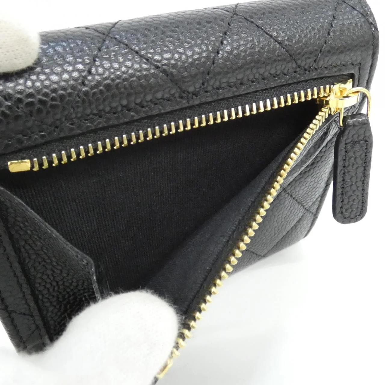 CHANEL Timeless Classic AP0231 Wallet Grained Calfskin Black Grained Calfskin Rank A - Thumbnail 6