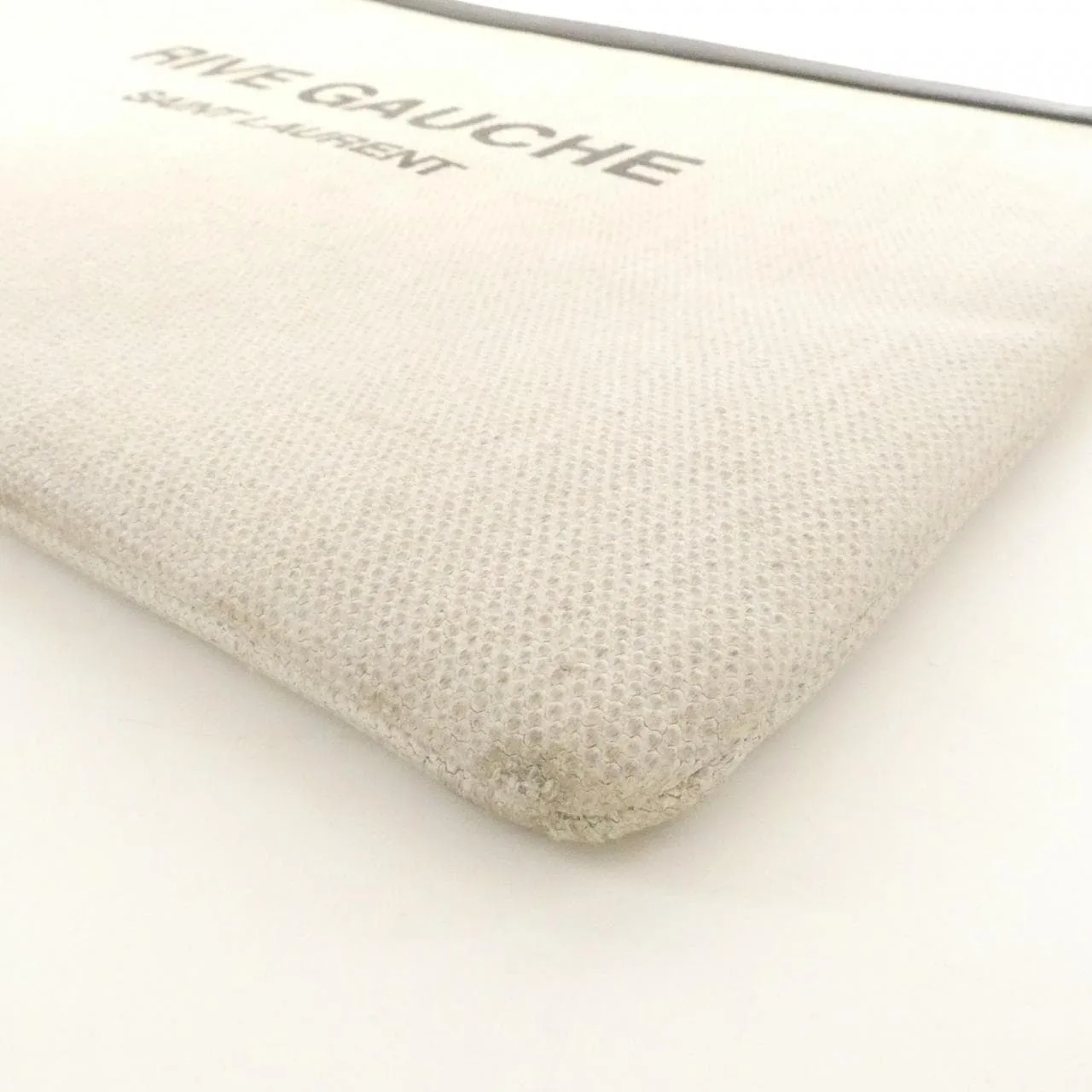 SAINT LAURENT 565722 公事包 帆布 黑色 帆布 中古品B - 縮圖 3