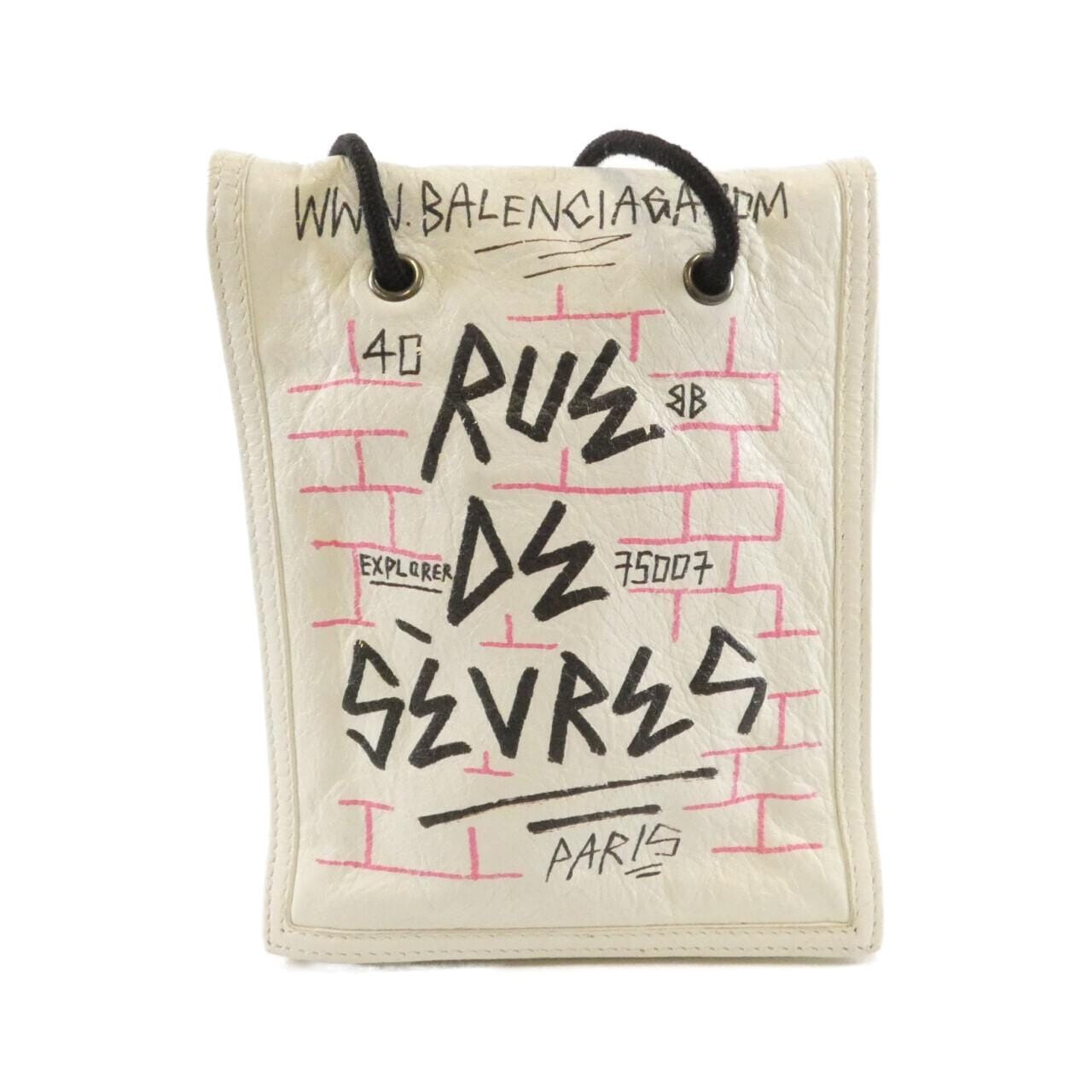 BALENCIAGA 532298 0FEN5 Shoulder Lambskin Black Lambskin - Thumbnail 2