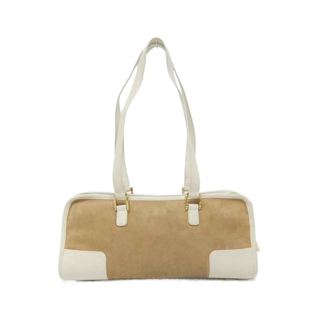 LOEWE Amazona Shoulder Leather White Leather Rank B - Thumbnail 2