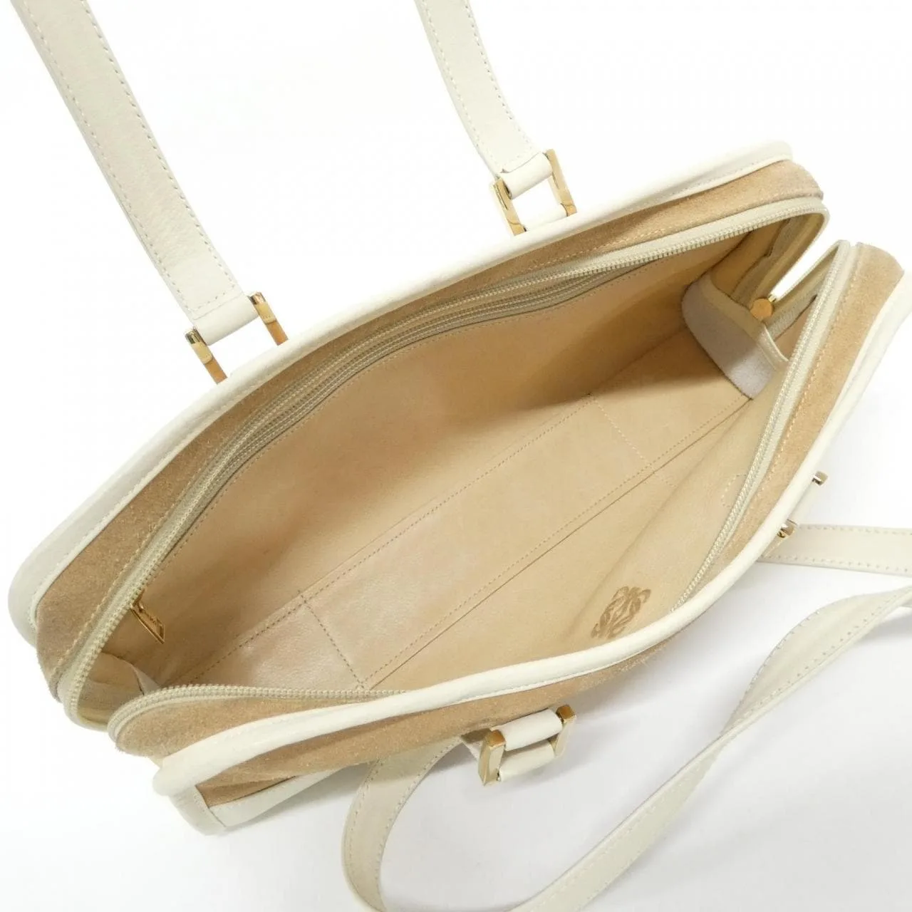 LOEWE Amazona Shoulder Leather White Leather Rank B - Thumbnail 6