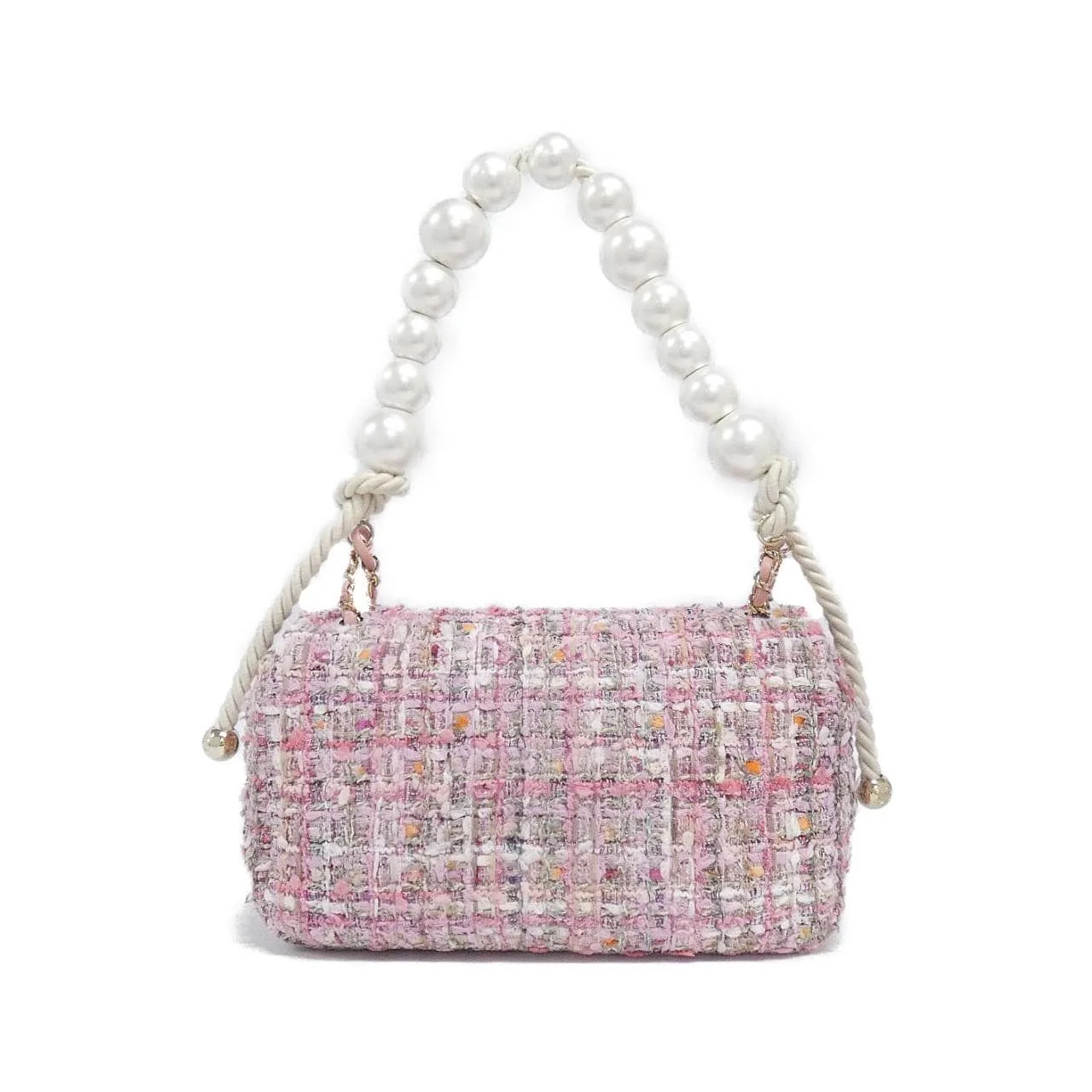 CHANEL AS0594 Shoulder Tweed White Tweed - Thumbnail 2