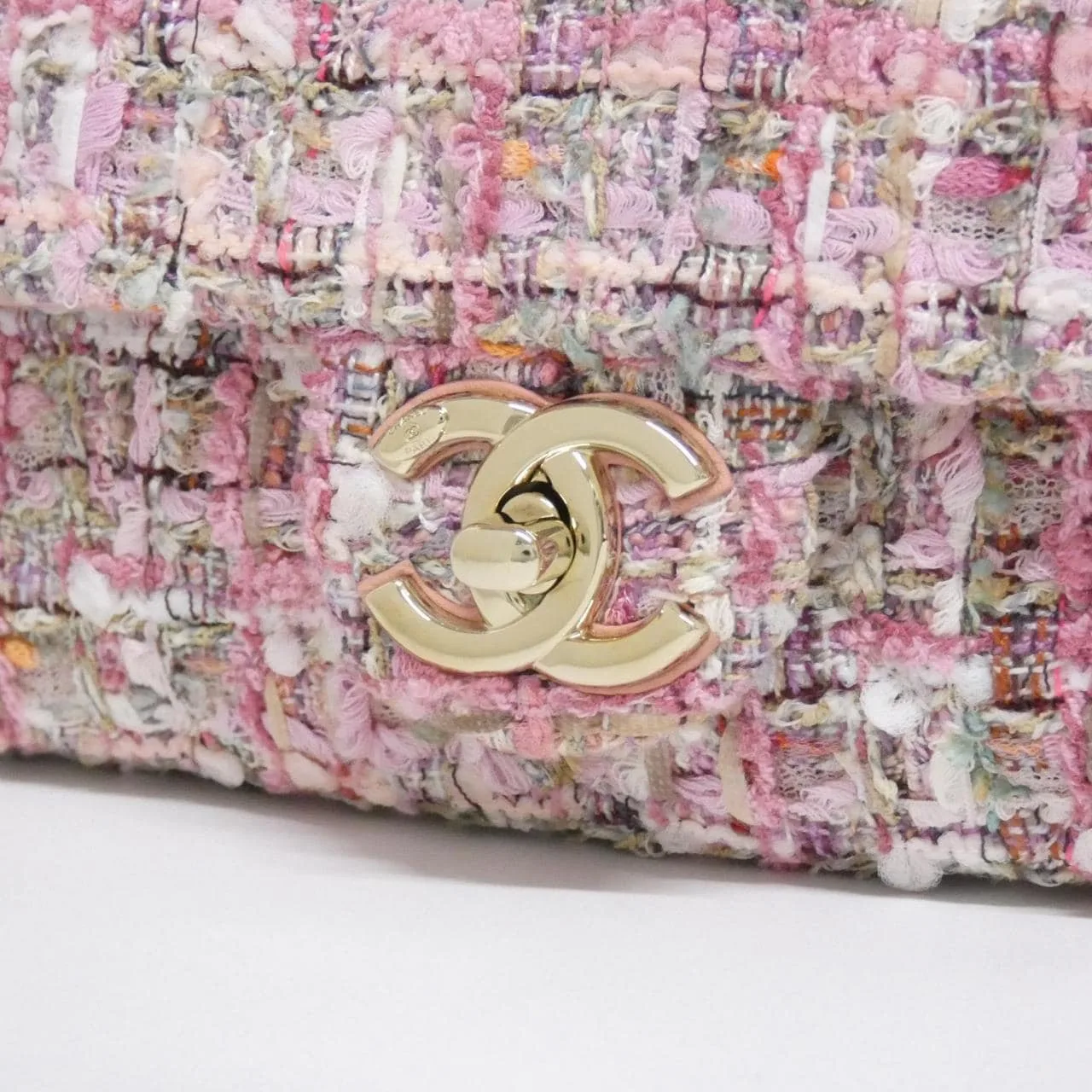 CHANEL AS0594 Shoulder Tweed White Tweed - Thumbnail 4