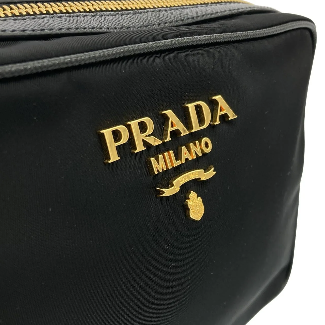 PRADA 1BH089 Shoulder 黑色 中古品A - 縮圖 4