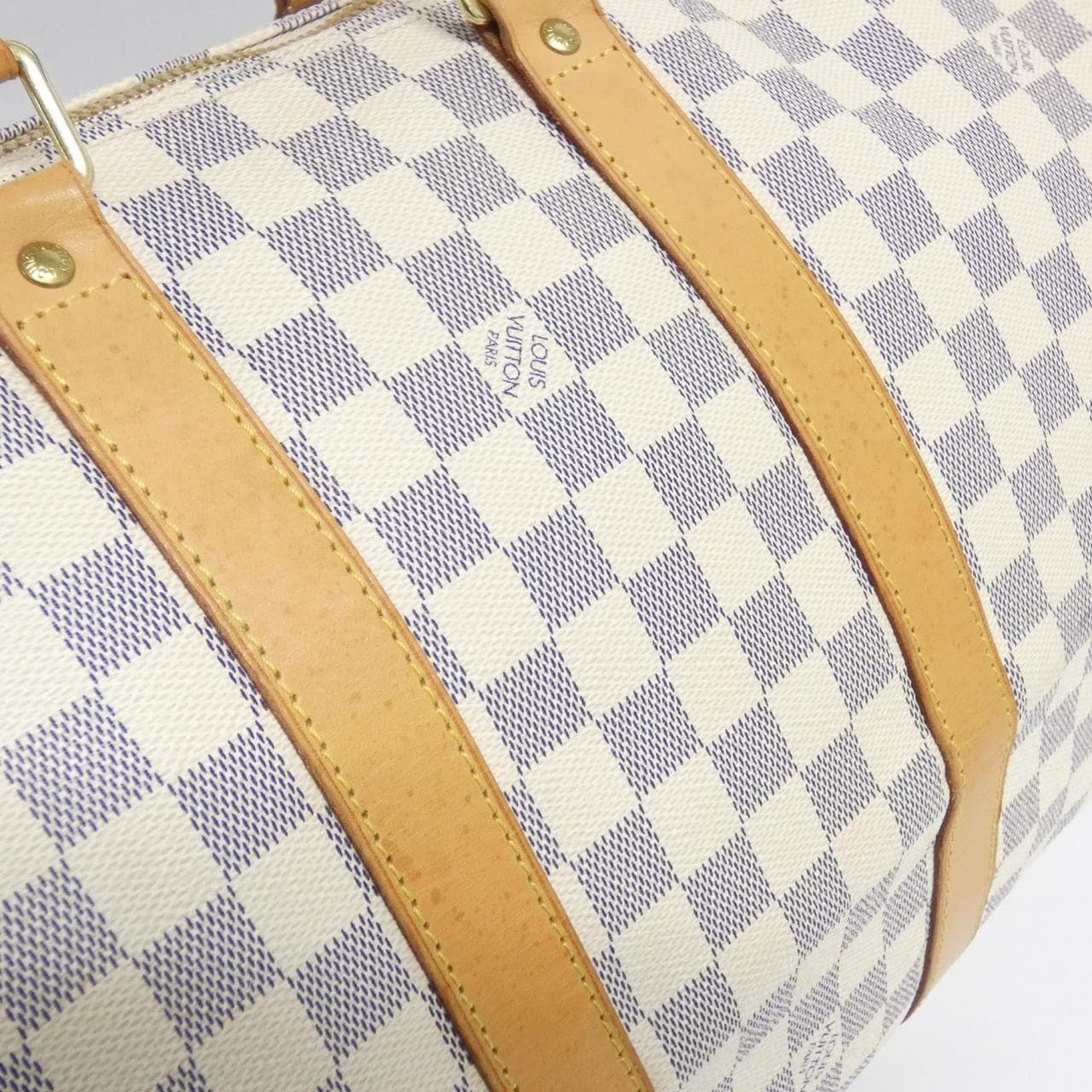 LOUIS VUITTON Keepall N48223 Boston Bag Damier 黑色 Damier 中古品A - 縮圖 3