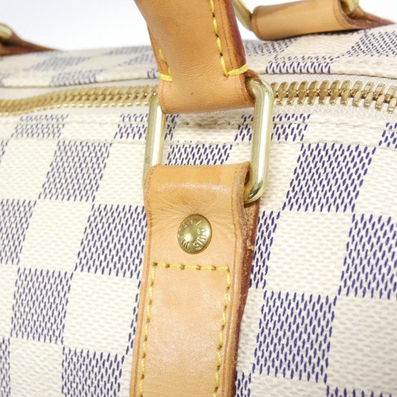 LOUIS VUITTON Keepall N48223 Boston Bag Damier 黑色 Damier 中古品A - 縮圖 4