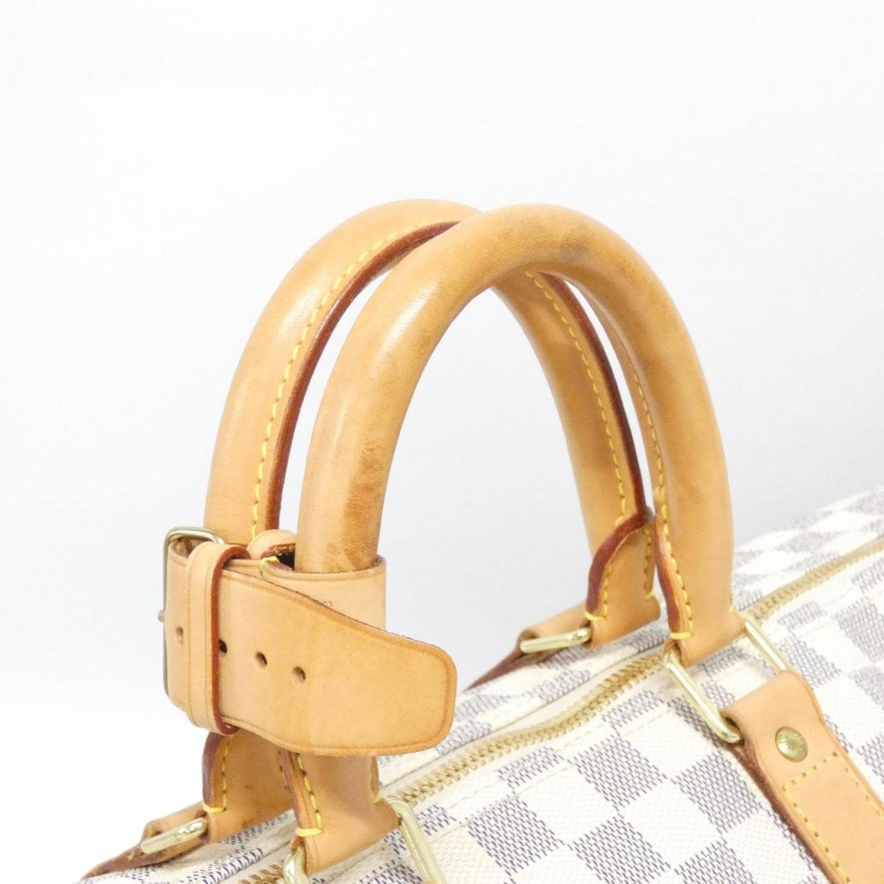LOUIS VUITTON Keepall N48223 Boston Bag Damier 黑色 Damier 中古品A - 縮圖 8