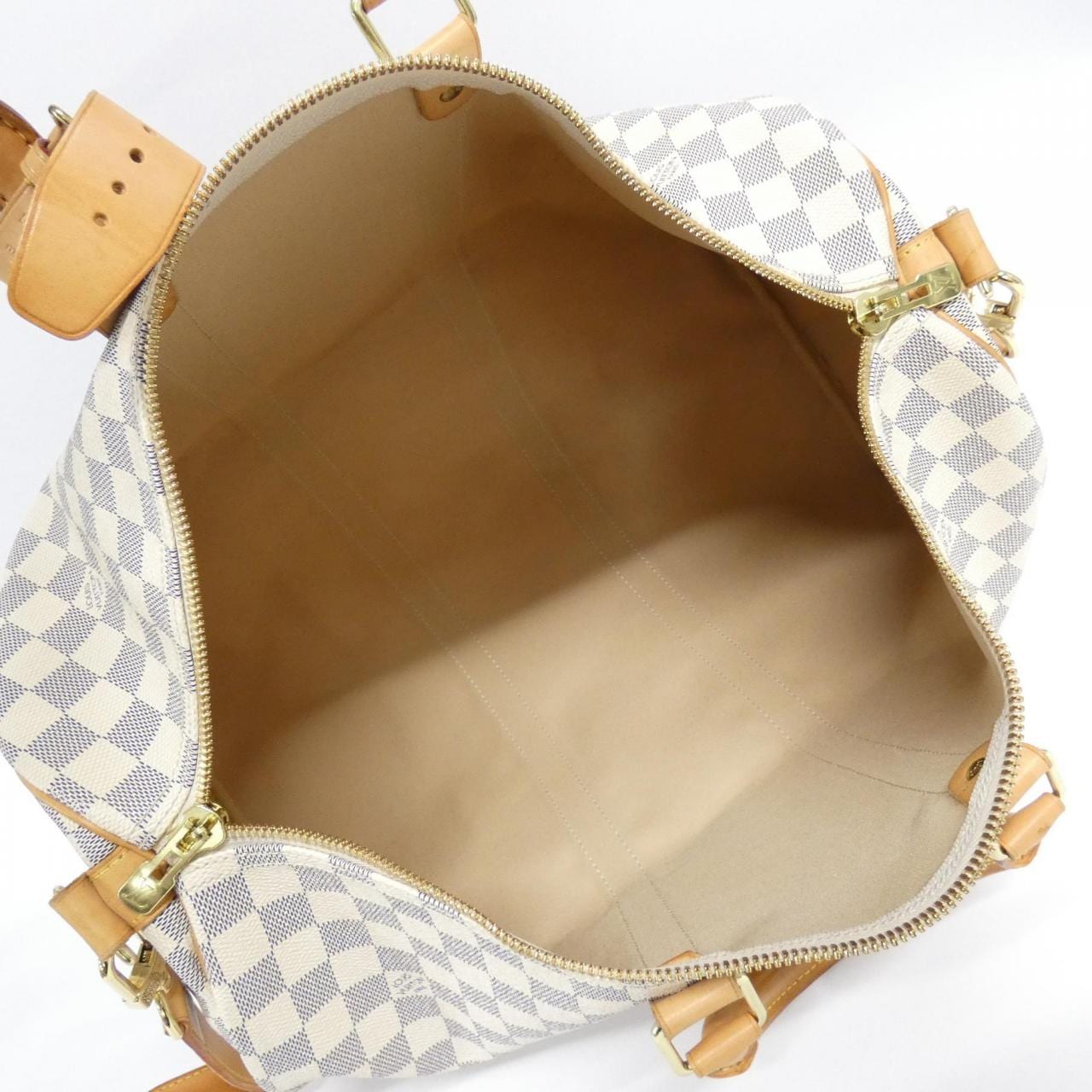 LOUIS VUITTON Keepall N48223 Boston Bag Damier 黑色 Damier 中古品A - 縮圖 9