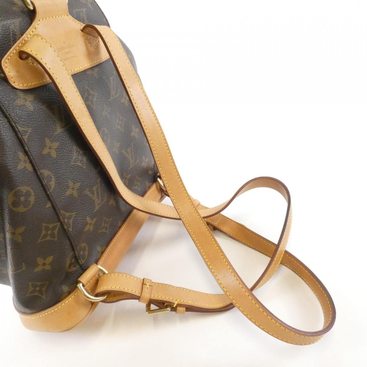 LOUIS VUITTON Montsouris M51136 Backpack Monogram 黑色 Monogram 中古品B - 縮圖 7