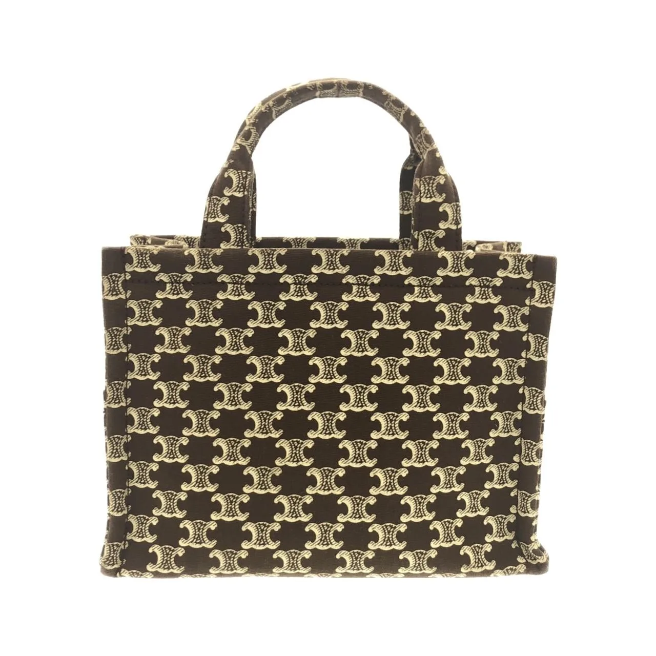 CELINE Cabas 199162FOK Handbag Canvas 棕色 帆布 中古品A - 縮圖 2