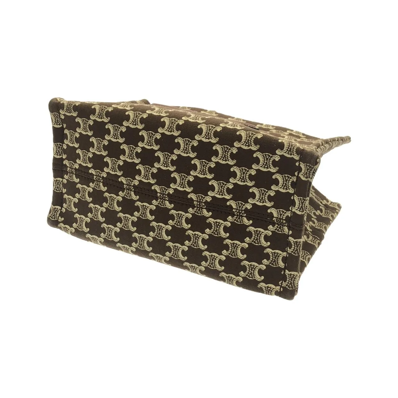 CELINE Cabas 199162FOK Handbag Canvas 棕色 帆布 中古品A - 縮圖 3