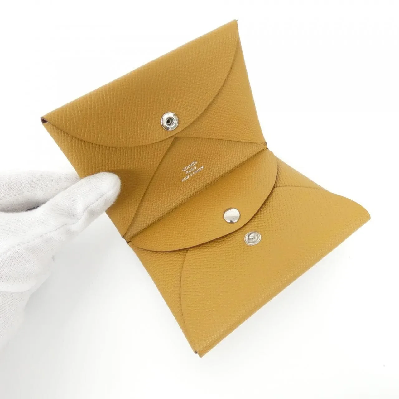 HERMES 083035CK Coin Case Epsom 黑色 Epsom 皮 中古品A - 縮圖 4