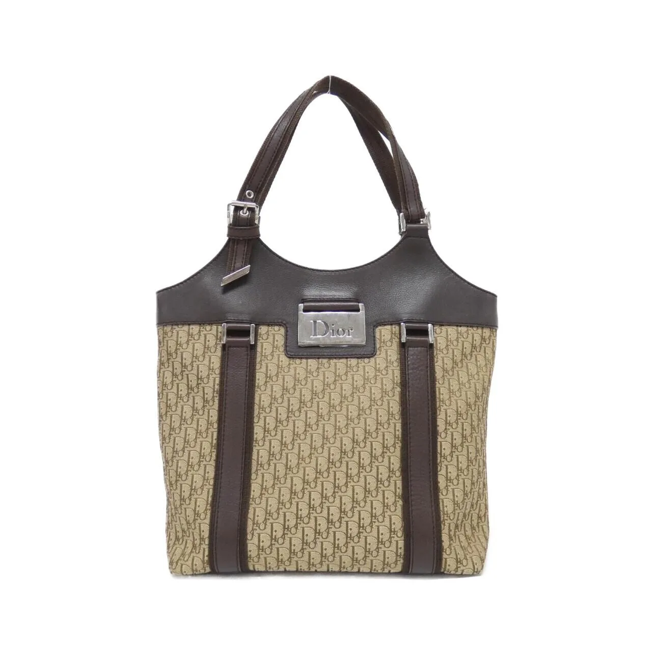 DIOR Handbag Canvas Brown