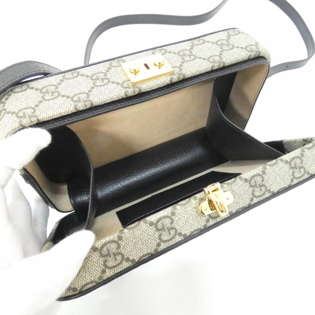 GUCCI 725341 K9GSG Shoulder Canvas Black Canvas - Thumbnail 6