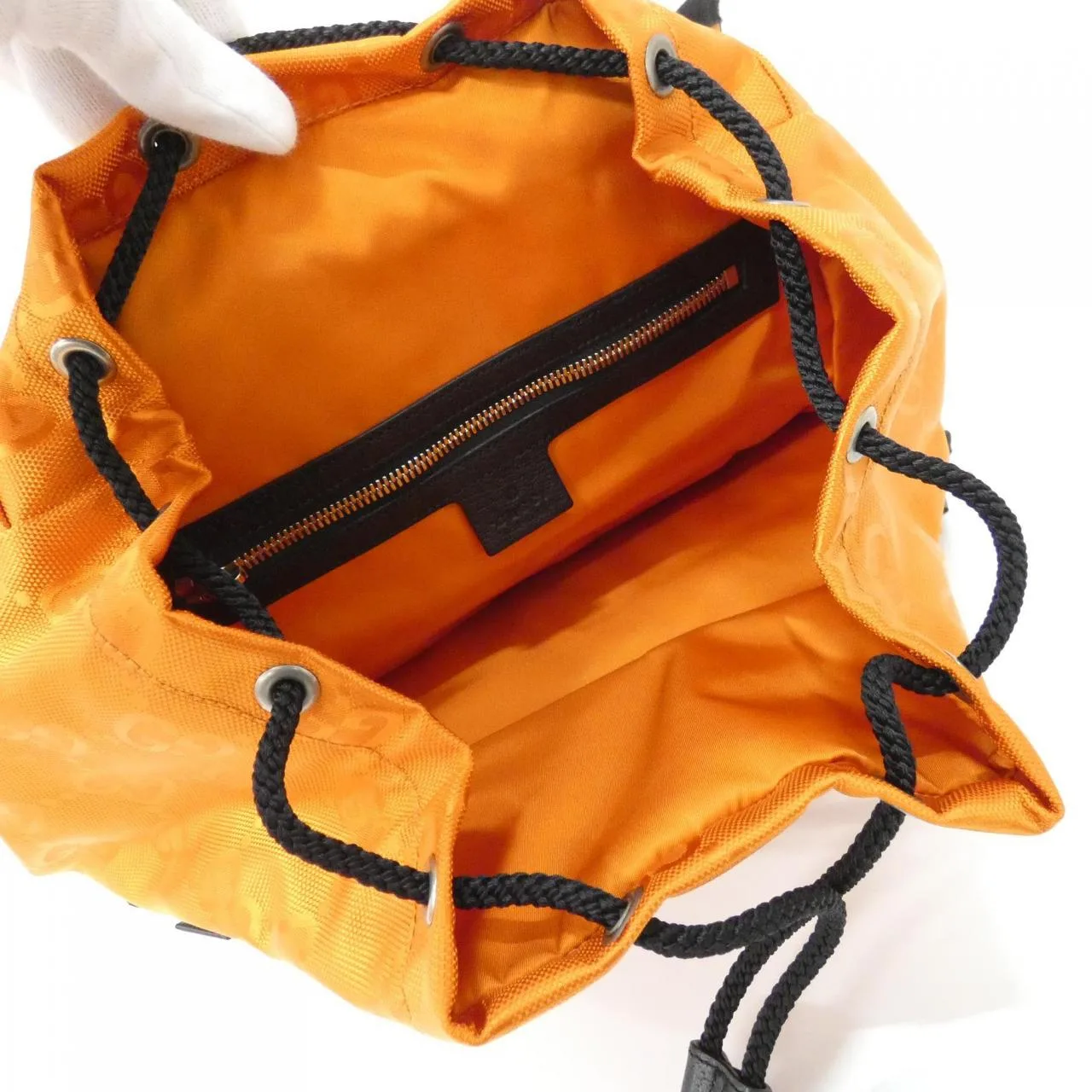 GUCCI 626160 H9HFN Backpack Nylon 黑色 尼龍 中古品A - 縮圖 5