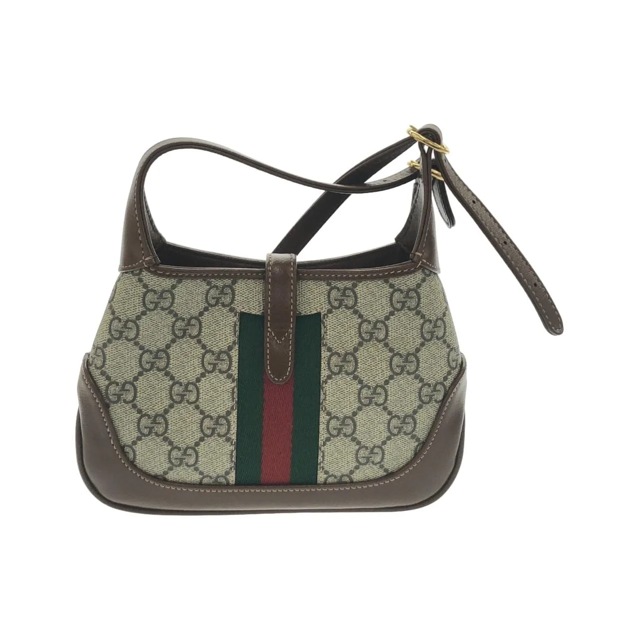 GUCCI Jackie 637092 HUHHG Handbag Canvas 黑色 帆布 中古品A - 縮圖 2