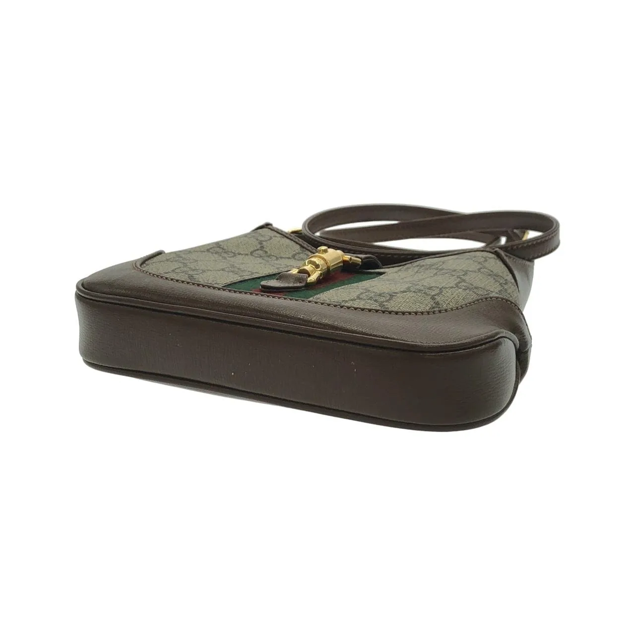 GUCCI Jackie 637092 HUHHG Handbag Canvas 黑色 帆布 中古品A - 縮圖 3