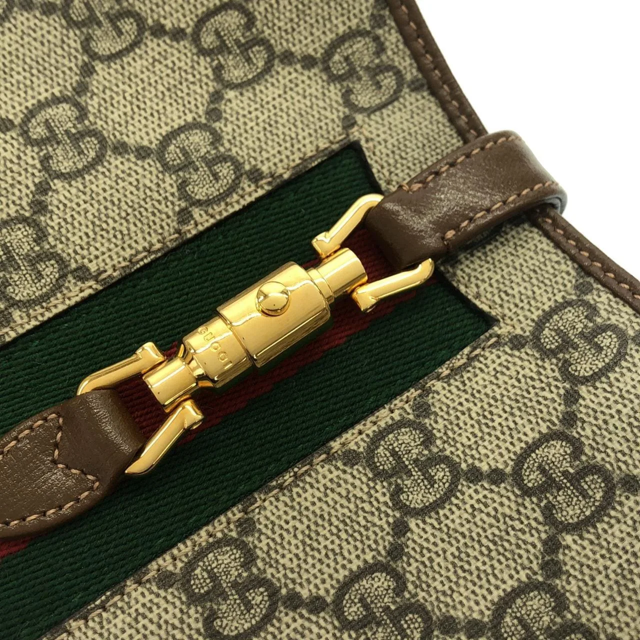 GUCCI Jackie 637092 HUHHG Handbag Canvas 黑色 帆布 中古品A - 縮圖 4