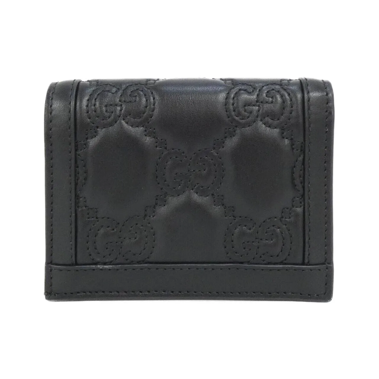 GUCCI 723786 UM8IG Wallet Leather 黑色 皮革 中古品A - 縮圖 2