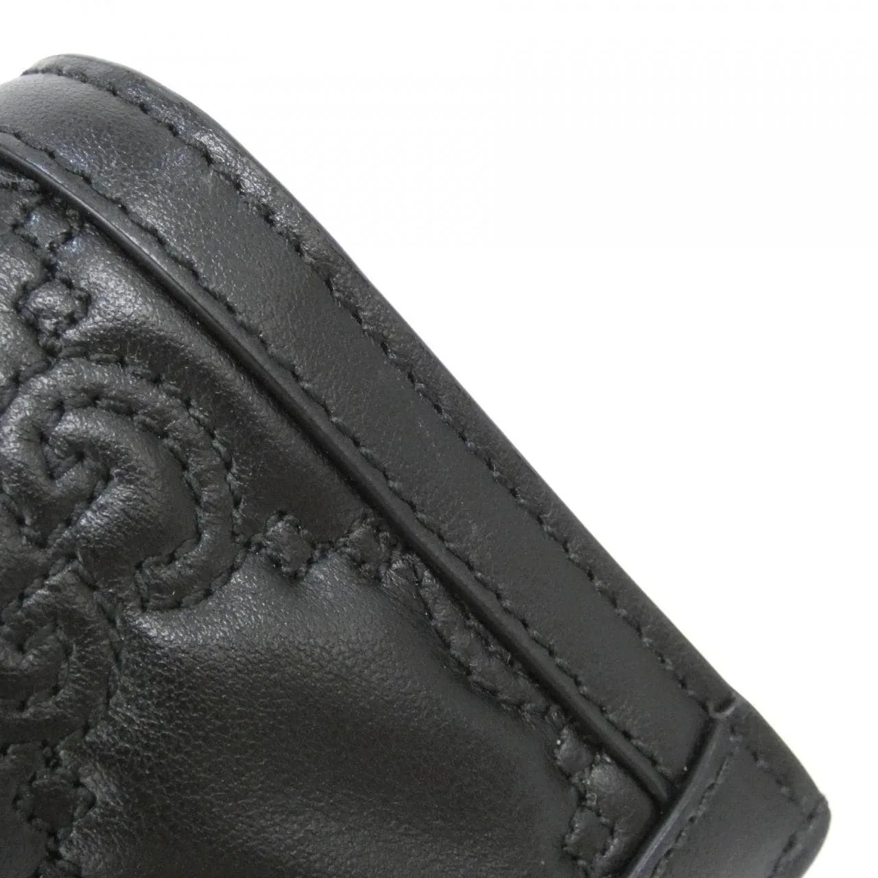 GUCCI 723786 UM8IG Wallet Leather 黑色 皮革 中古品A - 縮圖 3