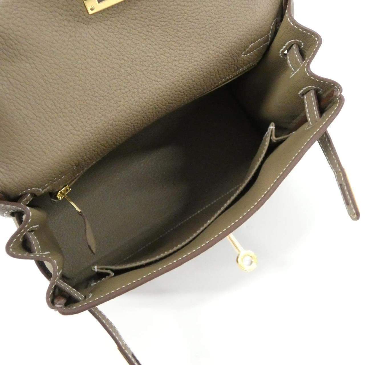 HERMES HERMÈS Kelly 044624CC Bag Togo Etoupe Togo 牛皮 未使用品 - 縮圖 6