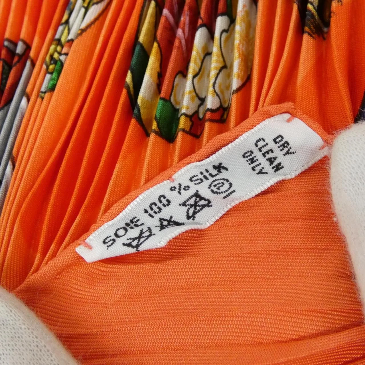 HERMES Scarf 橙色 中古品A - 縮圖 5