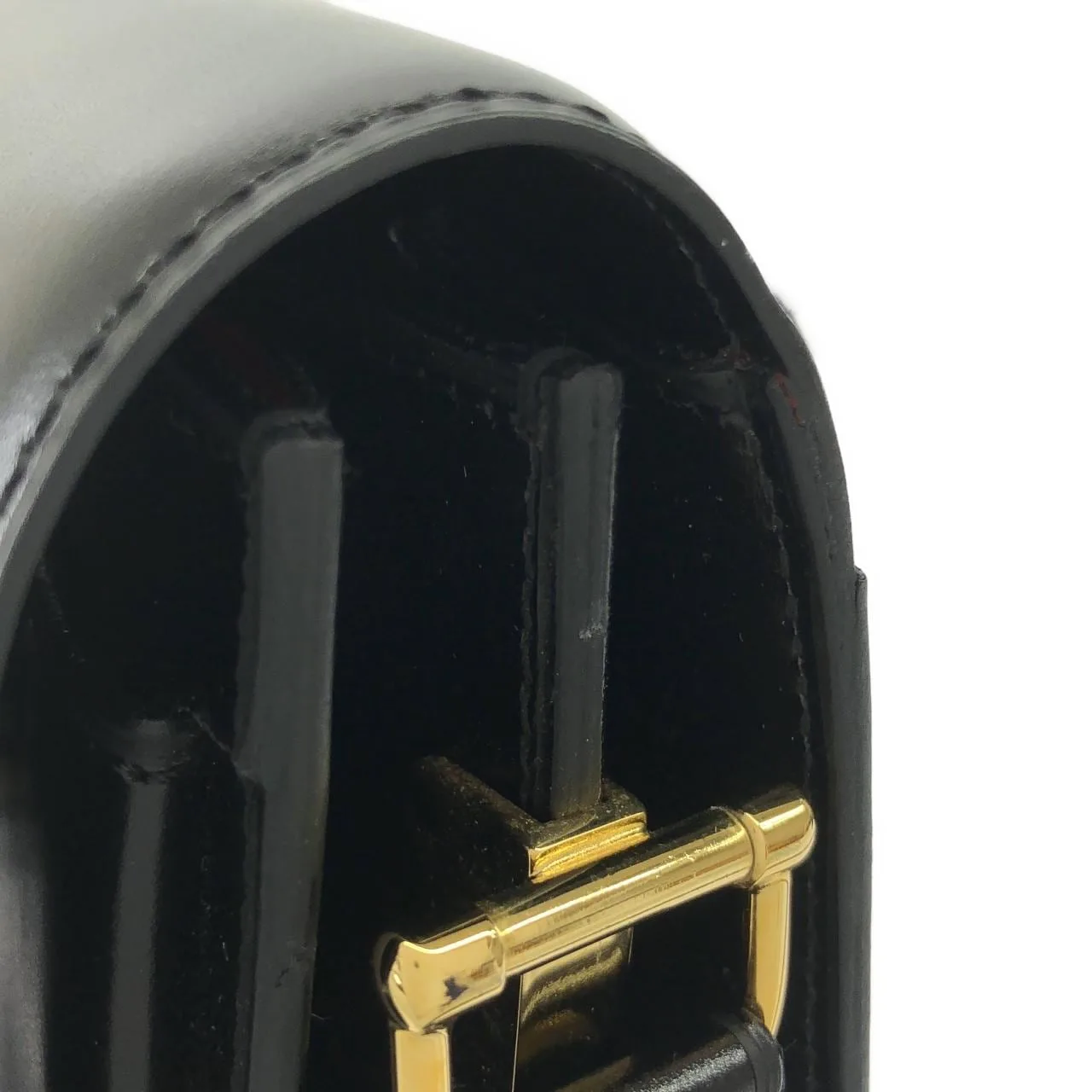 CELINE Shoulder Leather 黑色 皮革 中古品A - 縮圖 5