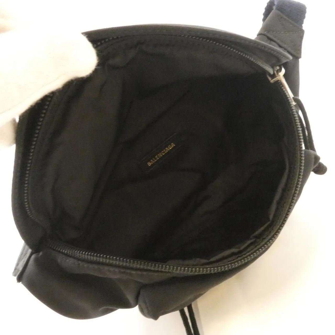 BALENCIAGA 569978 HPG1X 腰包 尼龍 黑色 尼龍 中古品B - 縮圖 8