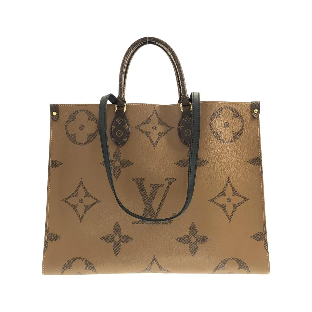 LOUIS VUITTON OnTheGo M45320 Handbag Monogram Black Monogram - Thumbnail 2