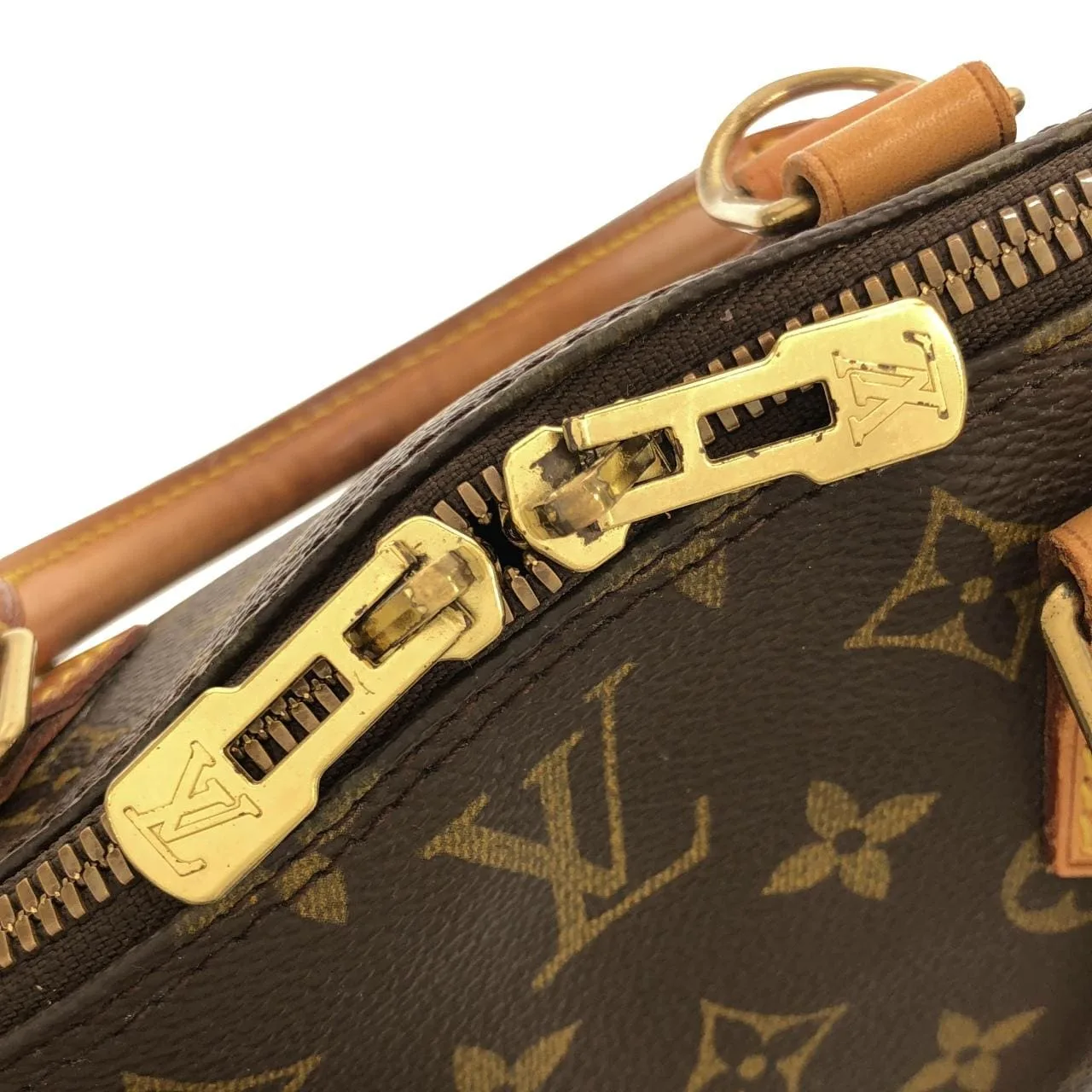 LOUIS VUITTON Alma M51130 Handbag Monogram 黑色 Monogram 中古品B - 縮圖 5