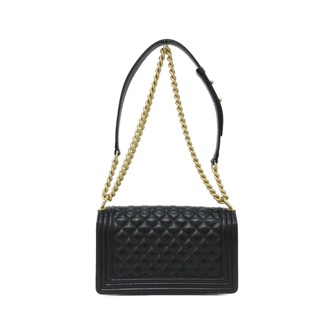 CHANEL Boy Chanel 67086 Shoulder Grained Calfskin Black Grained Calfskin Rank A - Thumbnail 2