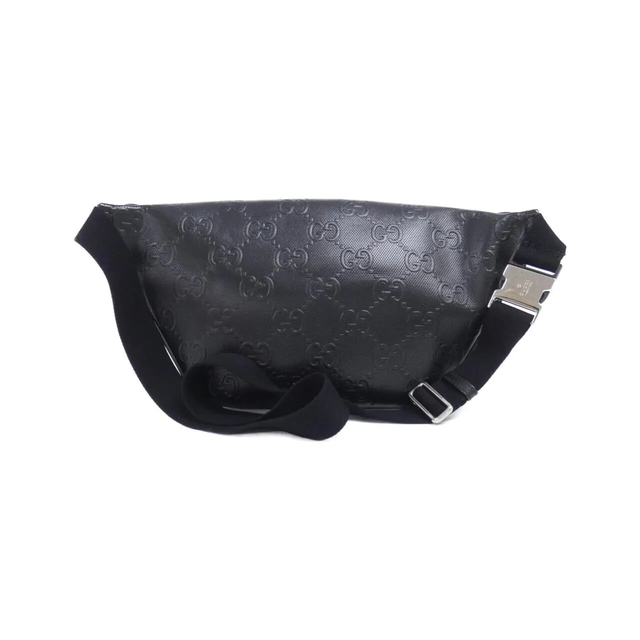 GUCCI 645093 1W3CN Belt Leather Black Leather - Thumbnail 2