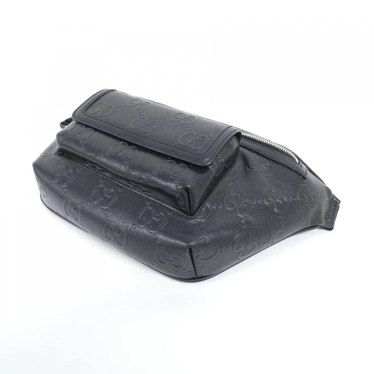 GUCCI 645093 1W3CN Belt Leather Black Leather - Thumbnail 3