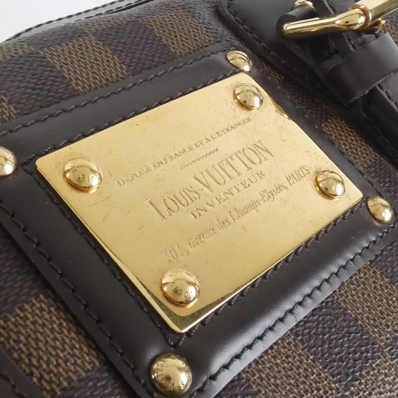 LOUIS VUITTON N52000 Handbag Damier 黑色 Damier 中古品B - 縮圖 8